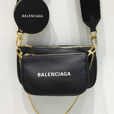 Balenciaga 2019 Leather Shoulder Bag,23CM - 발렌시아가 2019 레더 숄더백,BGB0489,23CM,블랙