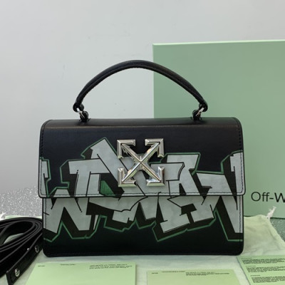 Off White 2019 Leather Tote Shoulder Bag,21.5cm - 오프화이트 2019 레더 토트 숄더백 5555-OFFB0084,21.5cm,블랙