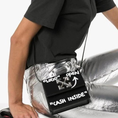 Off White 2019 Leather Shoulder Bag,17cm - 오프화이트 2019 레더 숄더백 5555-OFFB0086,17cm,블랙