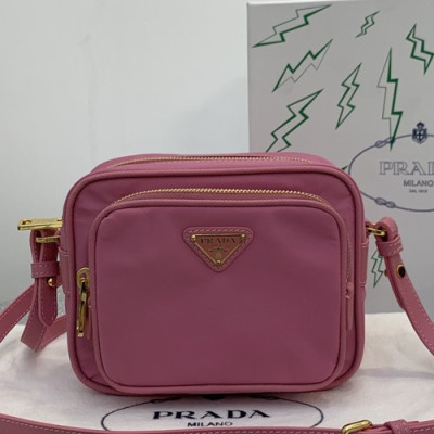 Prada 2019 Camera Nylon Shoulder Bag,14.5cm - 프라다 2019 카메라 남여공용 나일론 숄더백 ,PRAB0082,14.5cm,핑크