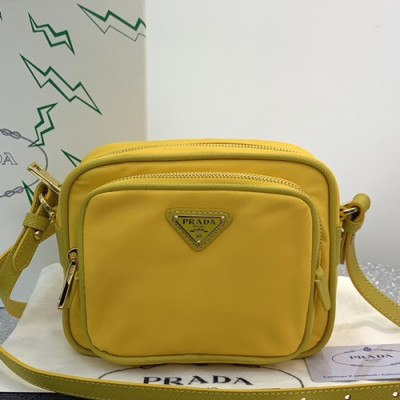 Prada 2019 Camera Nylon Shoulder Bag,14.5cm - 프라다 2019 카메라 남여공용 나일론 숄더백 ,PRAB0083,14.5cm,옐로우