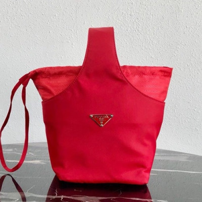 Prada 2019 Women Nylon Bucket Tote Bag ,25CM - 프라다 2019 여성용 나일론 버킷 토트백 PRAB0088,25CM,레드