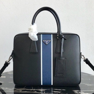 Prada 2019 Mens Business Bag,36CM - 프라다 2019 남성용 서류가방 2VE368-43 ,36CM,블랙+블루