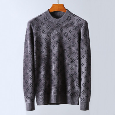 Louis vuitton 2019 Mens Basic Crew-neck Wool Sweater - 루이비통 2019 남성 베이직 크루넥 스웨터 Lou01337x.Size (m - 2xl).그레이