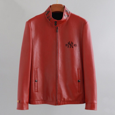 Gucci 2019 Mens Logo Casual Leather Jacket - 구찌 2019 남성 로고 캐쥬얼 가죽 자켓 Guc01550x.Size(m - 3xl).레드