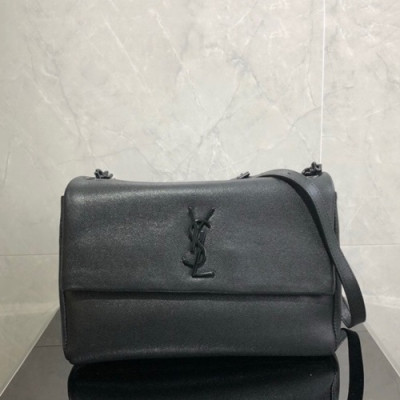 Saint Laurent 2019 Leather Shoulder Bag,26cm - 입생로랑 2019 레더 숄더백 8820, SLB0514,26cm,블랙