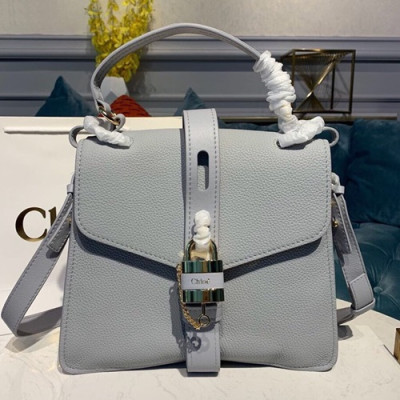 Chole 2019 Aby Leather Tote Shoulder Bag, 30cm -  끌로에 2019 애비 레더 토트 숄더백,CLB0136,30cm,그레이