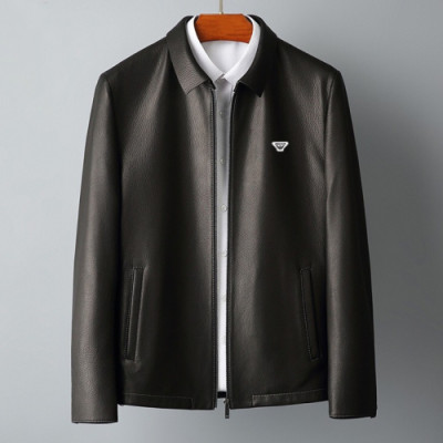 Armani 2019 Mens Casual Leather Jacket - 알마니 2019 남성 캐쥬얼 가죽 자켓 Arm0371x.Size(m - 3xl).블랙