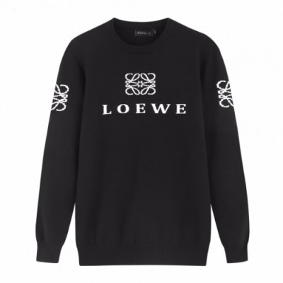 Loewe 2019 Mens Logo Crew-neck  Wool Sweater - 로에베 2019 남성 로고 크루넥 울 스웨터 Loe0098x.Size(l - 3xl).블랙