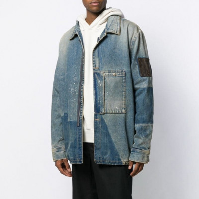 Off-white 2019 Mens Logo Casual Denim Jacket - 오프화이트 2019 남성 로고 캐쥬얼 데님 자켓 Off0205x.Size(xs - l).블루