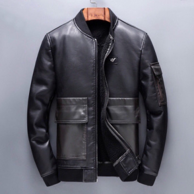 Armani 2019 Mens Casual Leather Jacket - 알마니 2019 남성 캐쥬얼 가죽 자켓 Arm0374x.Size(m - 3xl).블랙