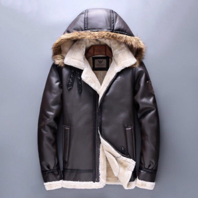 Armani 2019 Mens Casual Leather Jacket - 알마니 2019 남성 캐쥬얼 가죽 자켓 Arm0375x.Size(m - 3xl).브라운