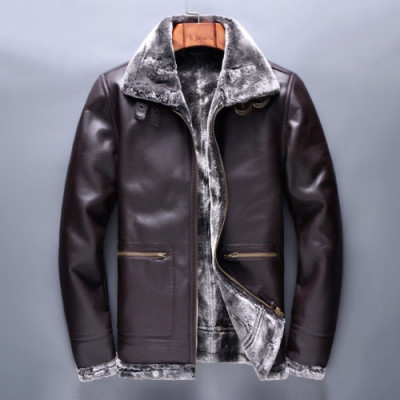 Dolce&Gabbana 2019 Mens Down Leather Jacket - 돌체앤가바나 2019 남성 다운 가죽 자켓 Dol0244x.Size(m - 3xl).브라운