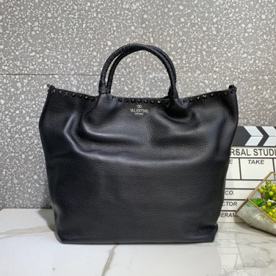 Valentino 2019 Leather Tote Shoudler Shopper Bag,35CM - 발렌티노 2019 레더 토트 숄더 쇼퍼백,1959-VTB0839,35CM,블랙