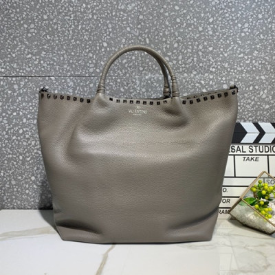 Valentino 2019 Leather Tote Shoudler Shopper Bag,35CM - 발렌티노 2019 레더 토트 숄더 쇼퍼백,1959-VTB0840,35CM,그레이