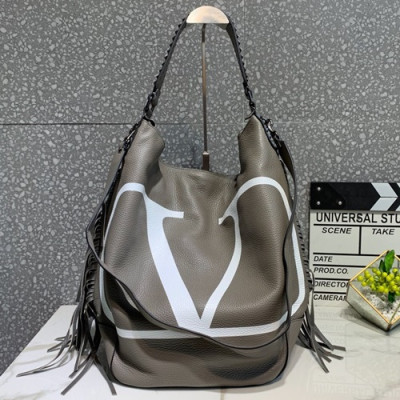 Valentino 2019 Leather Tote Shoudler Shopper Bag,44CM - 발렌티노 2019 레더 토트 숄더 쇼퍼백,1952-VTB0868,44CM,그레이