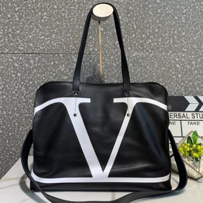 Valentino 2019 Leather Tote Shoudler Bag,38CM - 발렌티노 2019 레더 토트 숄더백,1951-VTB0871,38CM,블랙