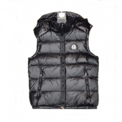 Moncler 2019 Mens Patch Logo Modern Duck Down Padding Vest - 몽클레어 2019 남성 패치 로고 모던 덕다운 패딩 조끼 Moc01022x.Size(m - 3xl).블랙