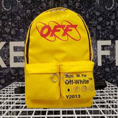 Off White 2019 Nylon Back Pack,43cm - 오프화이트 2019 나일론 남여공용 백팩 OFFB0092,43cm,옐로우