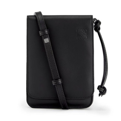 Loewe 2019 Leather Mens Shoulder Bag,18CM - 로에베 2019 남성용 레더 숄더백,LOEB0374, 18CM, 블랙