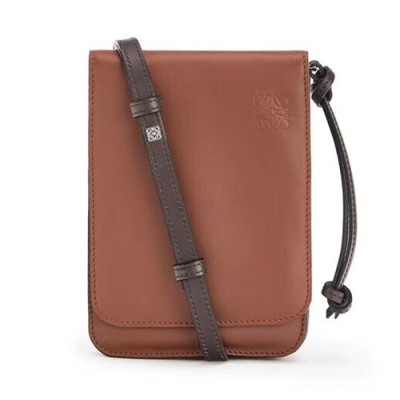 Loewe 2019 Leather Mens Shoulder Bag,18CM - 로에베 2019 남성용 레더 숄더백,LOEB0375, 18CM, 브라운