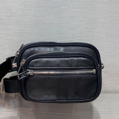 Alexander Wang 2019 Leather Belt Bag,16cm - 알렉산더왕 2019 여성용 레더 벨트백 AWB0019,16cm,블랙