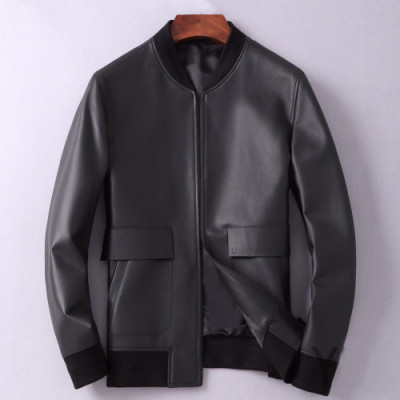 Louis vuitton 2019 Mens Logo Leather Jacket - 루이비통 2019 남성 로고 다운 가죽 자켓 Lou01353x.Size(m - 3xl).블랙