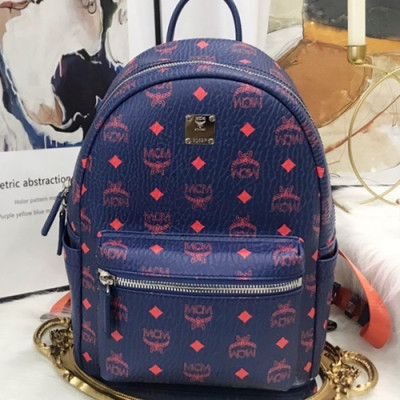 MCM 2019 Visetos Back Pack,26/34cm - 엠씨엠 2019 비세토스 남여공용 백팩 MCMB0346,26/34cm,블루