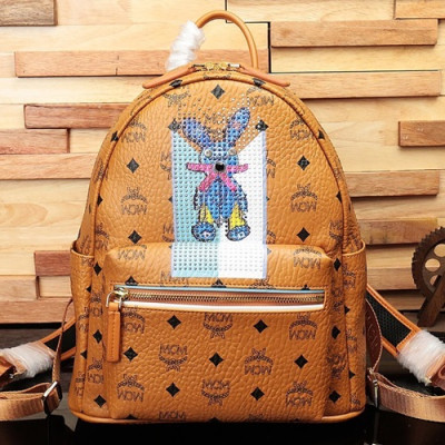 MCM 2019 Visetos Back Pack,21/26cm - 엠씨엠 2019 베세토스 여성용 백팩 MCMB0355, 21/26cm,브라운