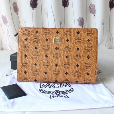 MCM 2019 Visetos Clutch Bag,28cm - 엠씨엠 2019 남여공용 비세토스 클러치백 MCMB0378,28cm,브라운