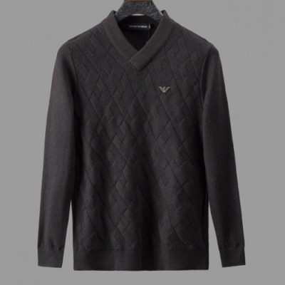 Armani 2019 Mens V-neck Wool Sweater - 알마니 2019 남성 브이넥 울 스웨터 Arm0384x.Size(m - 3xl).브라운