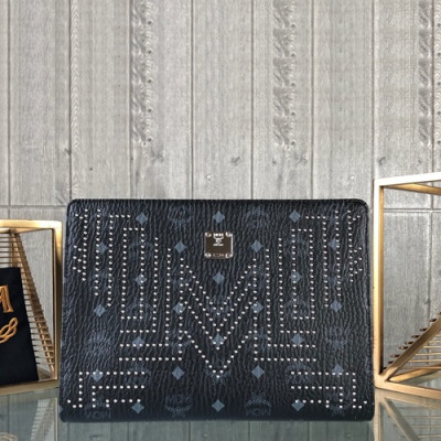 MCM 2019 Visetos Clutch Bag,29cm - 엠씨엠 2019 남여공용 비세토스 클러치백 MCMB0387,29cm,블랙