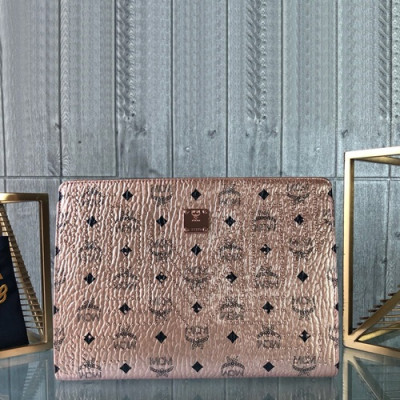 MCM 2019 Visetos Clutch Bag,29cm - 엠씨엠 2019 남여공용 비세토스 클러치백 MCMB0388,29cm,로즈골드