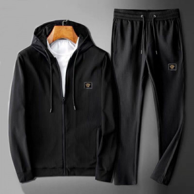 Versace 2019 Mens Logo Training Silket Clothes&Pants - 베르사체 2019 남성 로고 실켓 트레이닝복&팬츠 Ver0355x.Size(l - 5xl).블랙