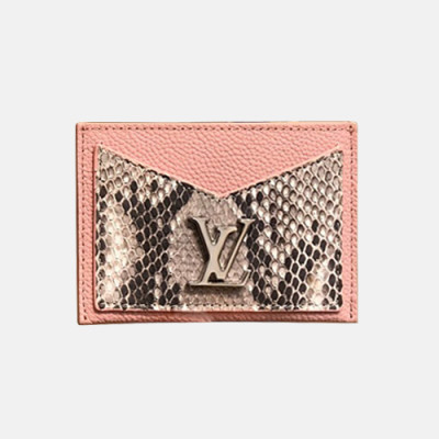 Louis Vuitton 2019 Lock Me Leather Card Purse M97001 - 루이비통 2019 락미 여성용 카드 퍼스,LOUW0304,Size(11cm),핑크