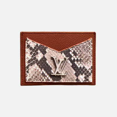Louis Vuitton 2019 Lock Me Leather Card Purse M97001 - 루이비통 2019 락미 여성용 카드 퍼스,LOUW0305,Size(11cm),브라운
