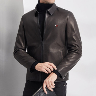 Armani 2019 Mens Casual Leather Jacket - 알마니 2019 남성 캐쥬얼 가죽 자켓 Arm0391x.Size(m - 3xl).블랙