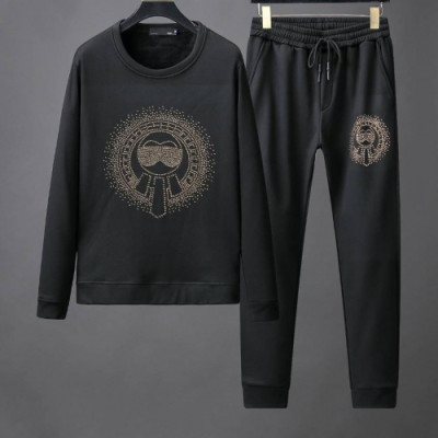 Fendi 2019 Mens Casual Logo Silket Training Clothes&Pants -펜디 남성 캐쥬얼 로고 실켓 기모 트레이닝복&팬츠 Fen0403x.Size(m - 3xl).블랙