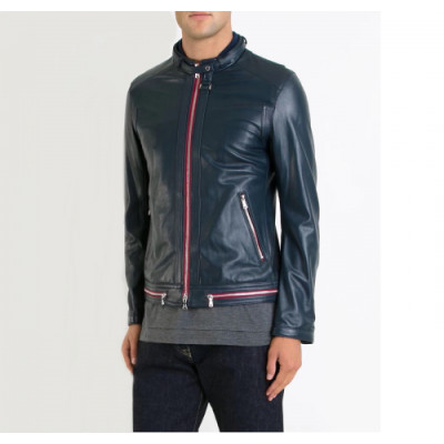 Gucci 2019 Mens Logo Casual Leather Jacket - 구찌 2019 남성 로고 캐쥬얼 가죽 자켓 Guc01620x.Size(m - 3xl).블랙