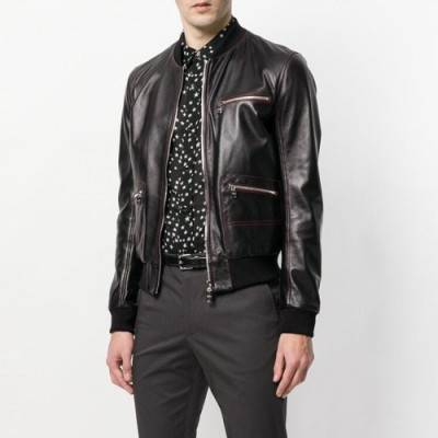 Fendi 2019 Mens Casual Leather Jacket - 펜디 2019 남성 캐쥬얼 레더 자켓 Fen0407x.Size(l - 4xl).블랙