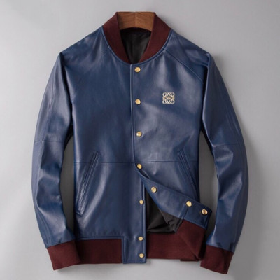 Loewe 2019 Mens Causal Leather Jacket - 로에베 2019 남성 캐쥬얼 가죽 자켓 Loe0113x.Size(l - 4xl).블루