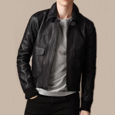 Burberry 2019 Mens Casual Down Leather Jacket - 버버리 2019 남성 캐쥬얼 다운 가죽 자켓 Bur01432x.Size(l - 4xl).블랙