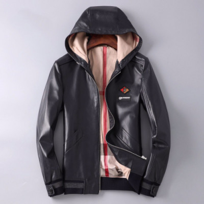 Burberry 2019 Mens Casual Leather Jacket - 버버리 2019 남성 캐쥬얼 가죽 자켓 Bur01439x.Size(l - 4xl).다크블루