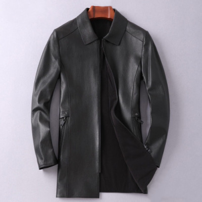 Armani 2019 Mens Business Leather Jacket - 알마니 2019 남성 비지니스 양면 가죽 자켓 Arm0404x.Size(l - 4xl).블랙