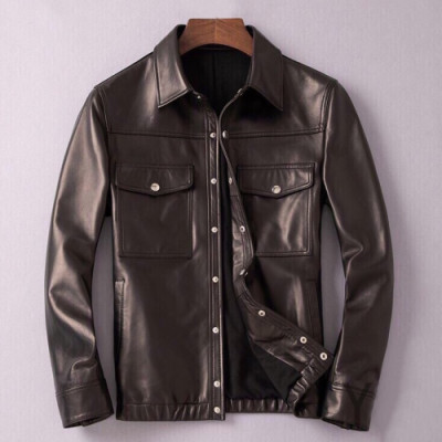 Dior 2019 Mens Logo Modern Leather Jacket - 디올 2019 남성 모던 가죽 자켓 Dio0409x.Size(l - 4xl).브라운