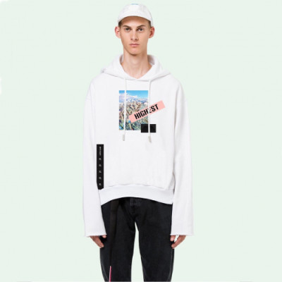 Off-white 2019 Mm/Wm Logo Cotton Oversize HoodT - 오프화이트 2019 남자 로고 코튼 오버사이즈 후드티 Off0214x.Size(s - xl).화이트