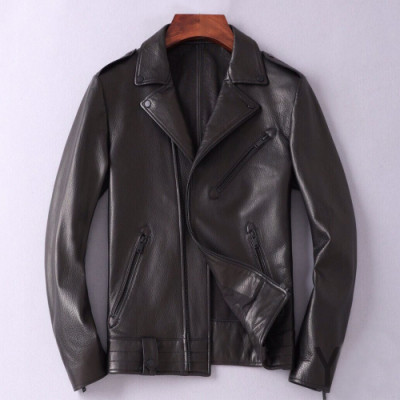 Louis vuitton 2019 Mens Logo Leather Jacket - 루이비통 2019 남성 로고 가죽 자켓 Lou01388x.Size(m - 3xl).블랙