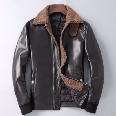 Burberry 2019 Mens Casual Duck Down Leather Jacket - 버버리 2019 남성 캐쥬얼 덕다운 가죽 자켓 Bur01449x.Size(l - 4xl).블랙
