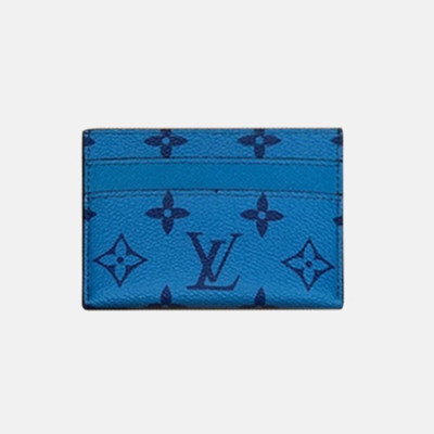 Louis Vuitton 2019 Monogram Canvas Card Purse M30665 - 루이비통 2019 모노그램 남여공용 캔버스 카드 퍼스,LOUW0361,Size(11cm),블루