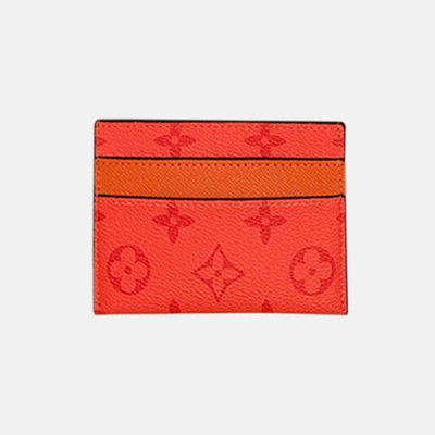 Louis Vuitton 2019 Monogram Canvas Card Purse M30665 - 루이비통 2019 모노그램 남여공용 캔버스 카드 퍼스,LOUW0362,Size(11cm),레드오렌지